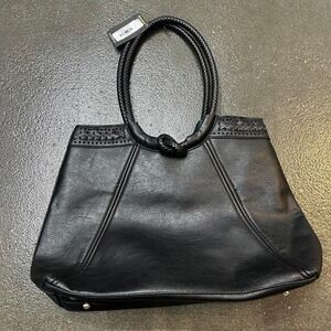 Faux Leather Shoulder Tote Back